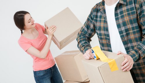 Movers preparing for a residential move in St Lukes