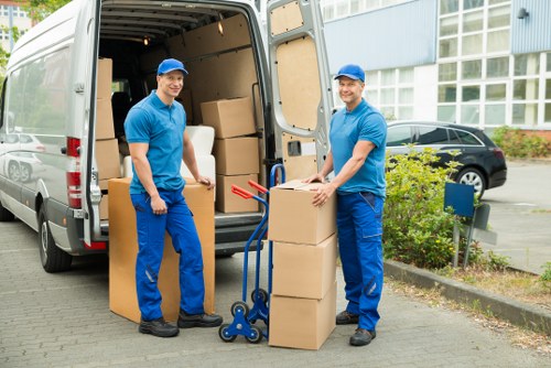 Packed household items ready for transport during a St Lukes relocation